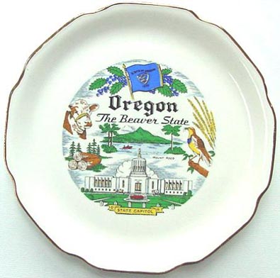 Oregon The Beaver State - Plate Front