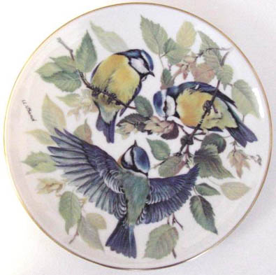 Blaumeise Blue Titmouse - by Ursula Band - Plate Front
