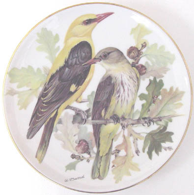 Pirol - Golden Oriole - by Ursula Band - Plate Front